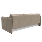 Прямой диван «Слим», ППУ, механизм еврокнижка, велюр, цвет бежевый - Фото 5