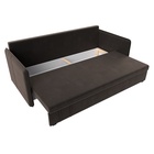 Прямой диван «Слим», ППУ, механизм еврокнижка, велюр, цвет коричневый - Фото 6