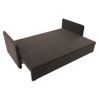 Прямой диван «Слим», ППУ, механизм еврокнижка, велюр, цвет коричневый - Фото 7