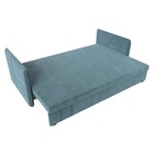 Прямой диван «Слим», ППУ, механизм еврокнижка, велюр, цвет бирюзовый - Фото 7