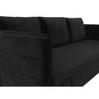 Прямой диван «Слим», ППУ, механизм еврокнижка, велюр, цвет чёрный - Фото 3