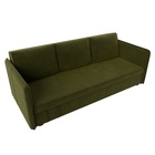 Прямой диван «Слим», ППУ, механизм еврокнижка, микровельвет, цвет зелёный - Фото 4
