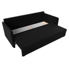 Прямой диван «Слим», ППУ, механизм еврокнижка, микровельвет, цвет чёрный - Фото 6