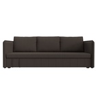 Прямой диван «Слим», ППУ, механизм еврокнижка, рогожка, цвет амур коричневый  (артикул 10842541)  большой выбор товаров оптом и в розницу по низким ценам с доставкой