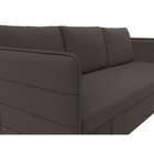 Прямой диван «Слим», ППУ, механизм еврокнижка, рогожка, цвет амур коричневый  (артикул 10842541)  большой выбор товаров оптом и в розницу по низким ценам с доставкой