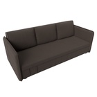 Прямой диван «Слим», ППУ, механизм еврокнижка, рогожка, цвет амур коричневый  (артикул 10842541)  большой выбор товаров оптом и в розницу по низким ценам с доставкой