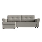 Угловой диван «Амстердам Лайт», ППУ, левый, еврокнижка, рогожка, цвет амур бежевый  (артикул 10842557)  большой выбор товаров оптом и в розницу по низким ценам с доставкой