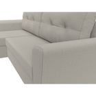 Угловой диван «Амстердам Лайт», ППУ, левый, еврокнижка, рогожка, цвет амур бежевый  (артикул 10842557)  большой выбор товаров оптом и в розницу по низким ценам с доставкой