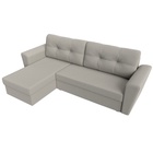 Угловой диван «Амстердам Лайт», ППУ, левый, еврокнижка, рогожка, цвет амур бежевый  (артикул 10842557)  большой выбор товаров оптом и в розницу по низким ценам с доставкой