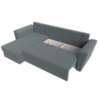 Угловой диван «Амстердам Лайт», ППУ, левый, еврокнижка, рогожка, цвет амур серый  (артикул 10842559)  большой выбор товаров оптом и в розницу по низким ценам с доставкой