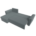 Угловой диван «Амстердам Лайт», ППУ, левый, еврокнижка, рогожка, цвет амур серый  (артикул 10842559)  большой выбор товаров оптом и в розницу по низким ценам с доставкой