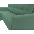 Угловой диван «Амстердам Лайт», ППУ, левый, еврокнижка, рогожка, цвет амур зелёный  (артикул 10842562)  большой выбор товаров оптом и в розницу по низким ценам с доставкой