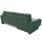 Угловой диван «Амстердам Лайт», ППУ, левый, еврокнижка, рогожка, цвет амур зелёный  (артикул 10842562)  большой выбор товаров оптом и в розницу по низким ценам с доставкой