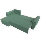 Угловой диван «Амстердам Лайт», ППУ, левый, еврокнижка, рогожка, цвет амур зелёный  (артикул 10842562)  большой выбор товаров оптом и в розницу по низким ценам с доставкой