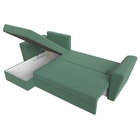 Угловой диван «Амстердам Лайт», ППУ, левый, еврокнижка, рогожка, цвет амур зелёный  (артикул 10842562)  большой выбор товаров оптом и в розницу по низким ценам с доставкой