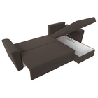 Угловой диван «Амстердам Лайт», ППУ, правый, еврокнижка, рогожка, цвет амур коричневый  (артикул 10842564)  большой выбор товаров оптом и в розницу по низким ценам с доставкой