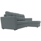 Угловой диван «Амстердам Лайт», ППУ, правый, еврокнижка, рогожка, цвет амур серый  (артикул 10842565)  большой выбор товаров оптом и в розницу по низким ценам с доставкой