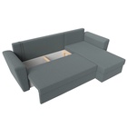 Угловой диван «Амстердам Лайт», ППУ, правый, еврокнижка, рогожка, цвет амур серый  (артикул 10842565)  большой выбор товаров оптом и в розницу по низким ценам с доставкой