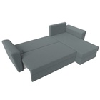 Угловой диван «Амстердам Лайт», ППУ, правый, еврокнижка, рогожка, цвет амур серый  (артикул 10842565)  большой выбор товаров оптом и в розницу по низким ценам с доставкой