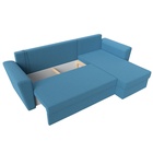 Угловой диван «Амстердам Лайт», ППУ, правый, еврокнижка, рогожка, цвет амур голубой  (артикул 10842566)  большой выбор товаров оптом и в розницу по низким ценам с доставкой