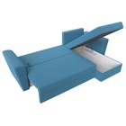 Угловой диван «Амстердам Лайт», ППУ, правый, еврокнижка, рогожка, цвет амур голубой  (артикул 10842566)  большой выбор товаров оптом и в розницу по низким ценам с доставкой