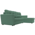 Угловой диван «Амстердам Лайт», ППУ, правый, еврокнижка, рогожка, цвет амур зелёный  (артикул 10842567)  большой выбор товаров оптом и в розницу по низким ценам с доставкой