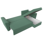 Угловой диван «Амстердам Лайт», ППУ, правый, еврокнижка, рогожка, цвет амур зелёный  (артикул 10842567)  большой выбор товаров оптом и в розницу по низким ценам с доставкой