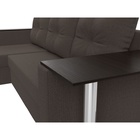 Угловой диван «Атланта Лайт», ППУ, левый, еврокнижка, рогожка, цвет амур коричневый  (артикул 10842569)  большой выбор товаров оптом и в розницу по низким ценам с доставкой