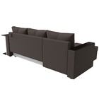 Угловой диван «Атланта Лайт», ППУ, левый, еврокнижка, рогожка, цвет амур коричневый  (артикул 10842569)  большой выбор товаров оптом и в розницу по низким ценам с доставкой