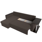 Угловой диван «Атланта Лайт», ППУ, левый, еврокнижка, рогожка, цвет амур коричневый  (артикул 10842569)  большой выбор товаров оптом и в розницу по низким ценам с доставкой