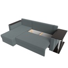 Угловой диван «Атланта Лайт», ППУ, левый, еврокнижка, рогожка, цвет амур серый  (артикул 10842571)  большой выбор товаров оптом и в розницу по низким ценам с доставкой