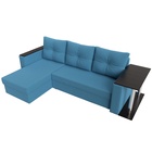 Диван угловой «Атланта Лайт», ППУ, левый, еврокнижка, рогожка, цвет амур голубой  (артикул 10842572)  большой выбор товаров оптом и в розницу по низким ценам с доставкой