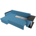 Диван угловой «Атланта Лайт», ППУ, левый, еврокнижка, рогожка, цвет амур голубой  (артикул 10842572)  большой выбор товаров оптом и в розницу по низким ценам с доставкой