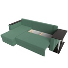 Угловой диван «Атланта Лайт», ППУ, левый, еврокнижка, рогожка, цвет амур зелёный  (артикул 10842573)  большой выбор товаров оптом и в розницу по низким ценам с доставкой