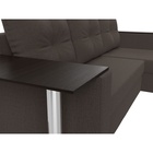 Угловой диван «Атланта Лайт», ППУ, правый, еврокнижка, рогожка, цвет амур коричневый  (артикул 10842575)  большой выбор товаров оптом и в розницу по низким ценам с доставкой