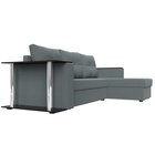 Угловой диван «Атланта Лайт», ППУ, правый, еврокнижка, рогожка, цвет амур серый  (артикул 10842576)  большой выбор товаров оптом и в розницу по низким ценам с доставкой