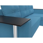 Угловой диван «Атланта Лайт», ППУ, правый, еврокнижка, рогожка, цвет амур голубой  (артикул 10842577)  большой выбор товаров оптом и в розницу по низким ценам с доставкой