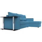 Угловой диван «Атланта Лайт», ППУ, правый, еврокнижка, рогожка, цвет амур голубой  (артикул 10842577)  большой выбор товаров оптом и в розницу по низким ценам с доставкой