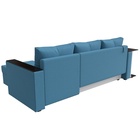 Угловой диван «Атланта Лайт», ППУ, правый, еврокнижка, рогожка, цвет амур голубой  (артикул 10842577)  большой выбор товаров оптом и в розницу по низким ценам с доставкой