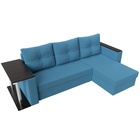 Угловой диван «Атланта Лайт», ППУ, правый, еврокнижка, рогожка, цвет амур голубой  (артикул 10842577)  большой выбор товаров оптом и в розницу по низким ценам с доставкой