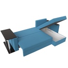 Угловой диван «Атланта Лайт», ППУ, правый, еврокнижка, рогожка, цвет амур голубой  (артикул 10842577)  большой выбор товаров оптом и в розницу по низким ценам с доставкой