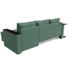 Угловой диван «Атланта Лайт», ППУ, правый, еврокнижка, рогожка, цвет амур зелёный  (артикул 10842578)  большой выбор товаров оптом и в розницу по низким ценам с доставкой