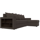 Угловой диван «Дубай Лайт», ППУ, правый, механизм еврокнижка, рогожка, амур коричневый  (артикул 10842586)  большой выбор товаров оптом и в розницу по низким ценам с доставкой