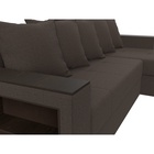 Угловой диван «Дубай Лайт», ППУ, правый, механизм еврокнижка, рогожка, амур коричневый  (артикул 10842586)  большой выбор товаров оптом и в розницу по низким ценам с доставкой