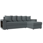 Угловой диван «Дубай Лайт», ППУ, правый, механизм еврокнижка, рогожка, цвет амур серый  (артикул 10842587)  большой выбор товаров оптом и в розницу по низким ценам с доставкой