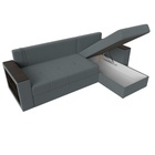 Угловой диван «Дубай Лайт», ППУ, правый, механизм еврокнижка, рогожка, цвет амур серый  (артикул 10842587)  большой выбор товаров оптом и в розницу по низким ценам с доставкой