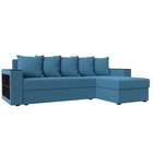 Угловой диван «Дубай Лайт», ППУ, правый, механизм еврокнижка, рогожка, цвет амур голубой  (артикул 10842588)  большой выбор товаров оптом и в розницу по низким ценам с доставкой