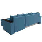 Угловой диван «Дубай Лайт», ППУ, правый, механизм еврокнижка, рогожка, цвет амур голубой  (артикул 10842588)  большой выбор товаров оптом и в розницу по низким ценам с доставкой