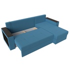 Угловой диван «Дубай Лайт», ППУ, правый, механизм еврокнижка, рогожка, цвет амур голубой  (артикул 10842588)  большой выбор товаров оптом и в розницу по низким ценам с доставкой