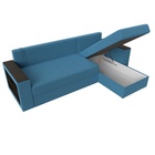 Угловой диван «Дубай Лайт», ППУ, правый, механизм еврокнижка, рогожка, цвет амур голубой  (артикул 10842588)  большой выбор товаров оптом и в розницу по низким ценам с доставкой